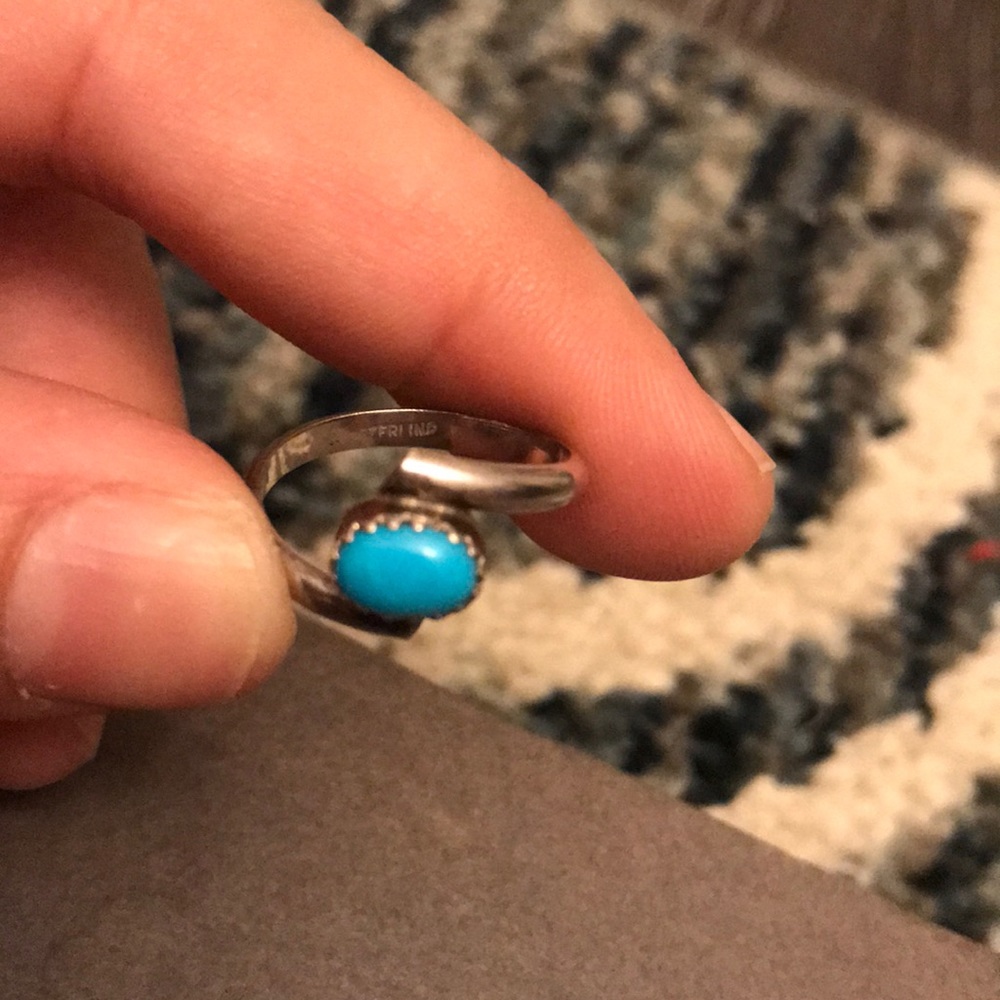 Handmade turquoise ring - Picture 4 of 5